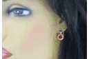 14K Rose gold Ruby Earrings Vintage craft cec003r